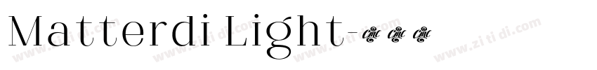 Matterdi Light字体转换
